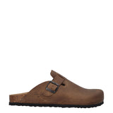 Ciabatte Uomo in pelle Marrone