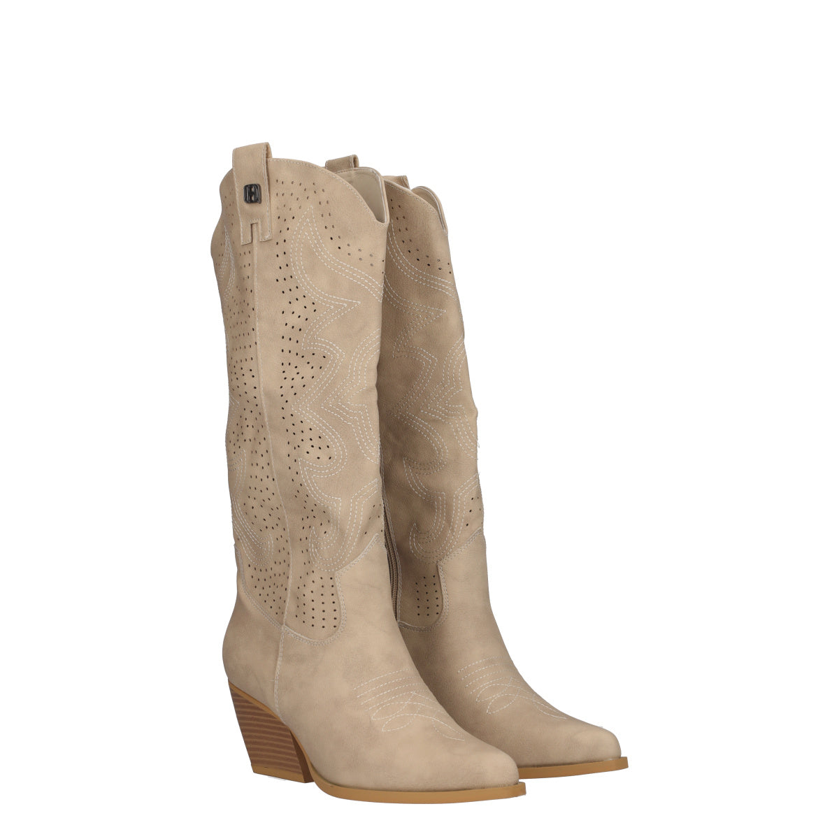 Stivale Donna Beige Texano
