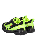 T-REX Sneakers Bambino Nere e Giallo Fluo con Luci