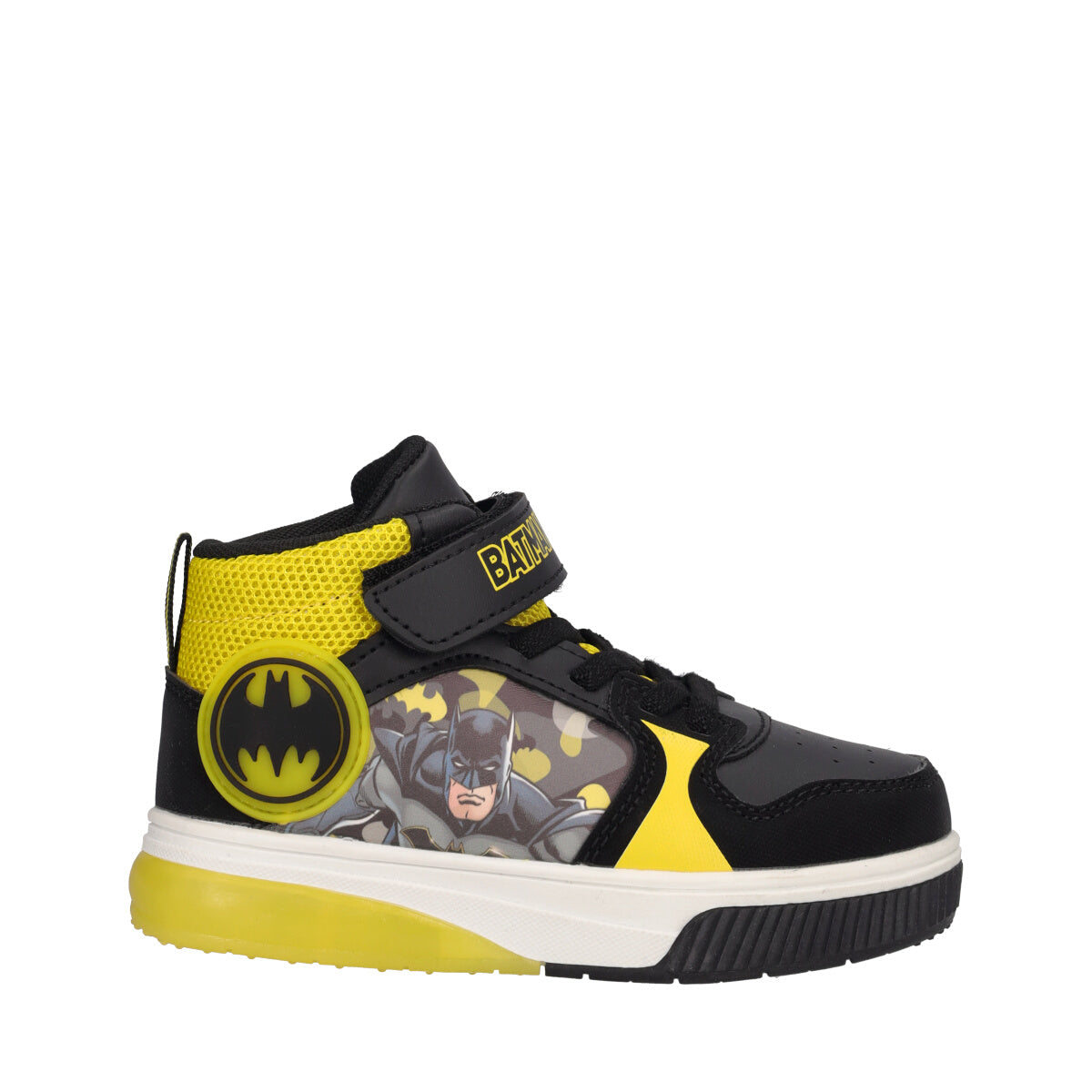 Sneakers Bambini Gialle e Nere di Batman con Luci