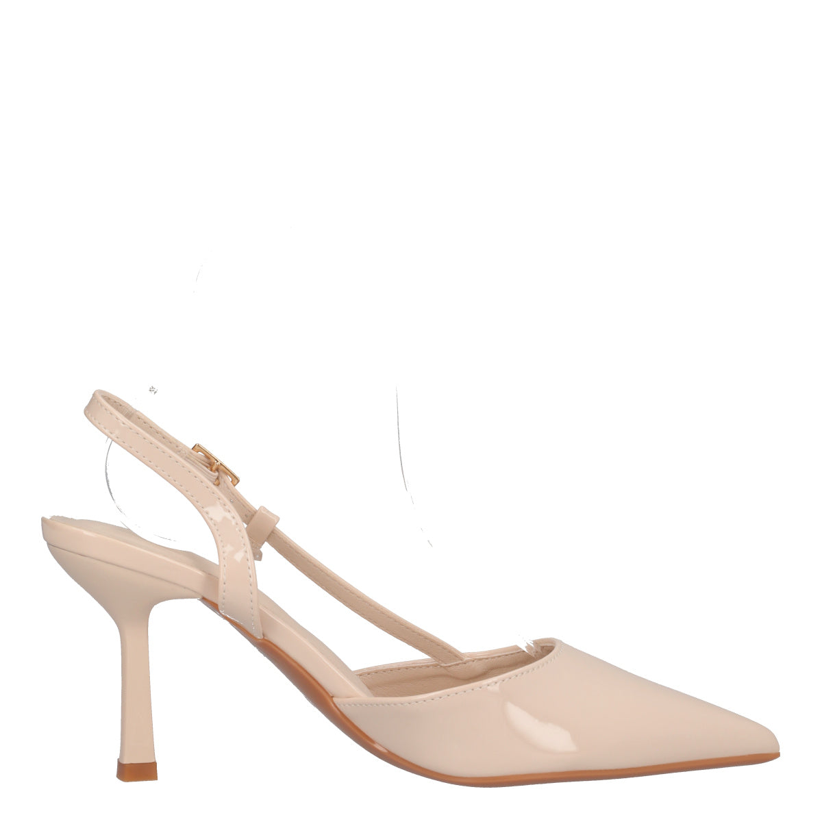 slingback Donna Beige in Vernice