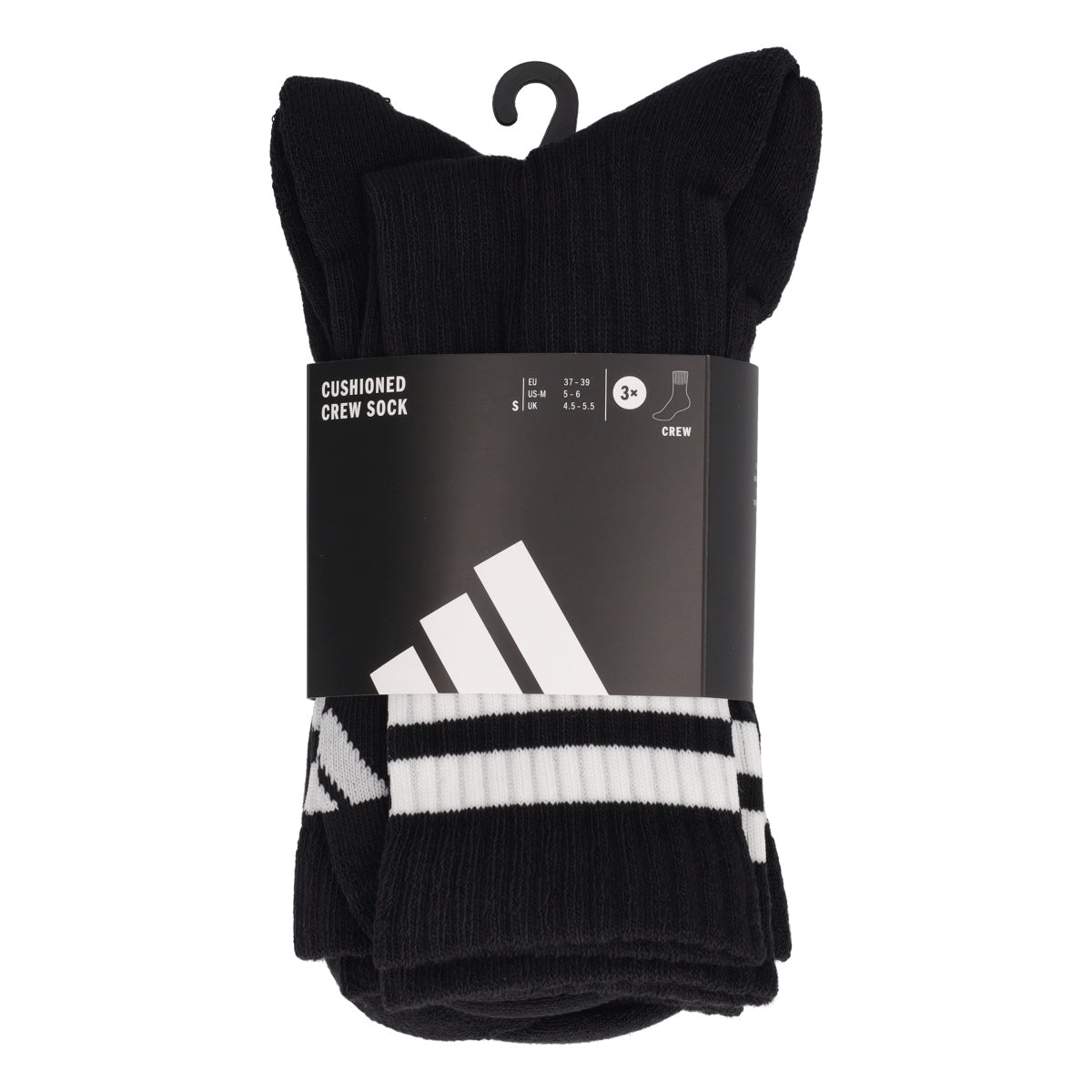 3S ESS C CRW 3P Calze Unisex Nere
