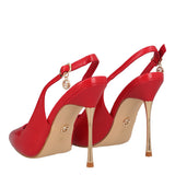 Slingback Donna Rosse e Oro Tacco 11cm