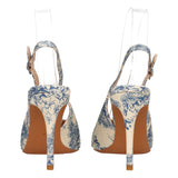 Slingback Donna Bianche e Blu