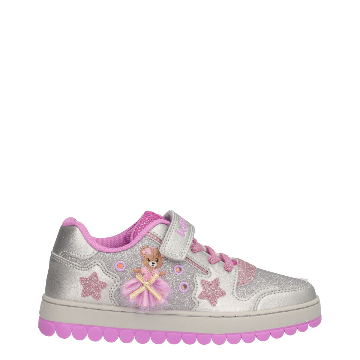 MILLE STELLE Sneakers Bambina Argento con Luci