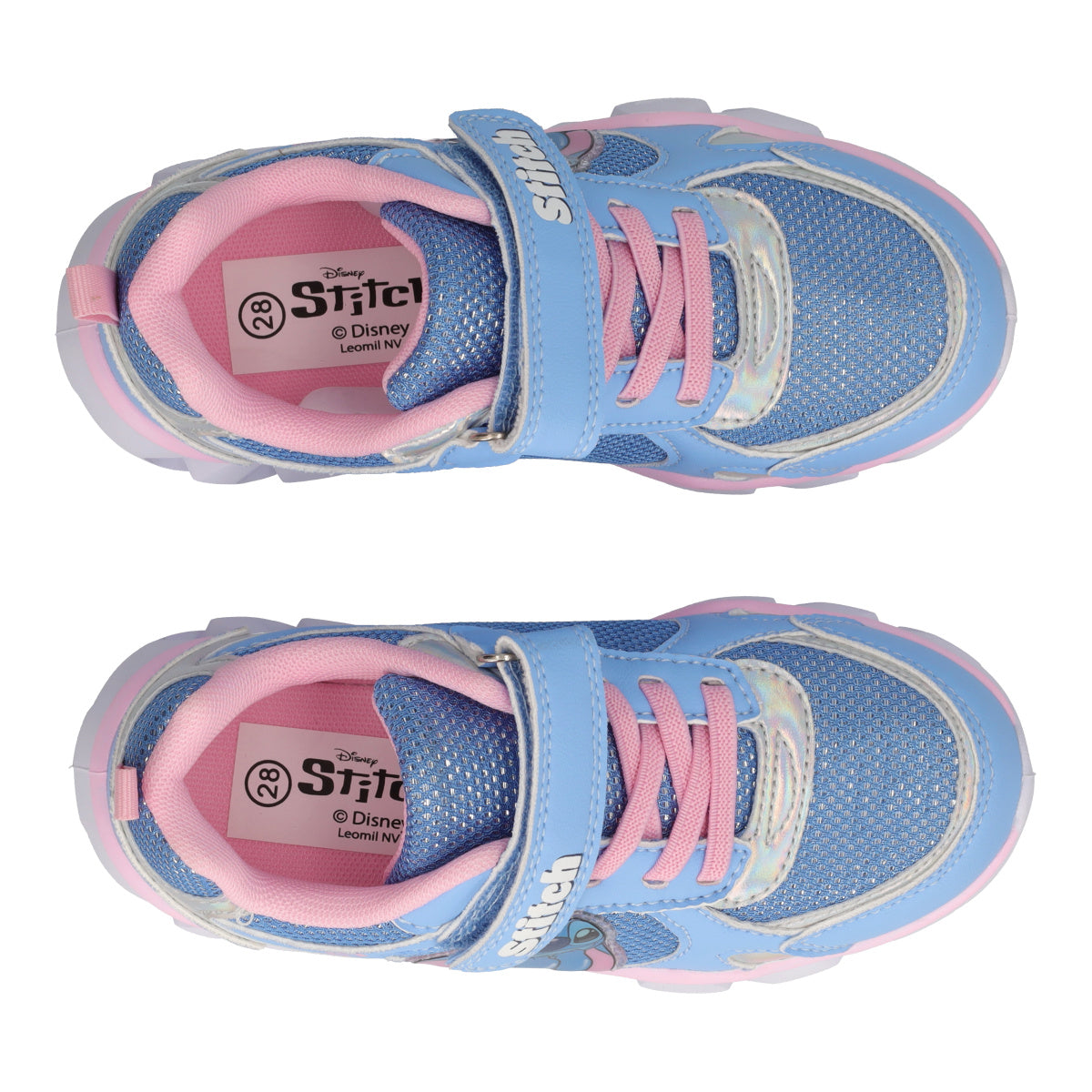 Sneakers Bambina Stitch con Luci Azzurre
