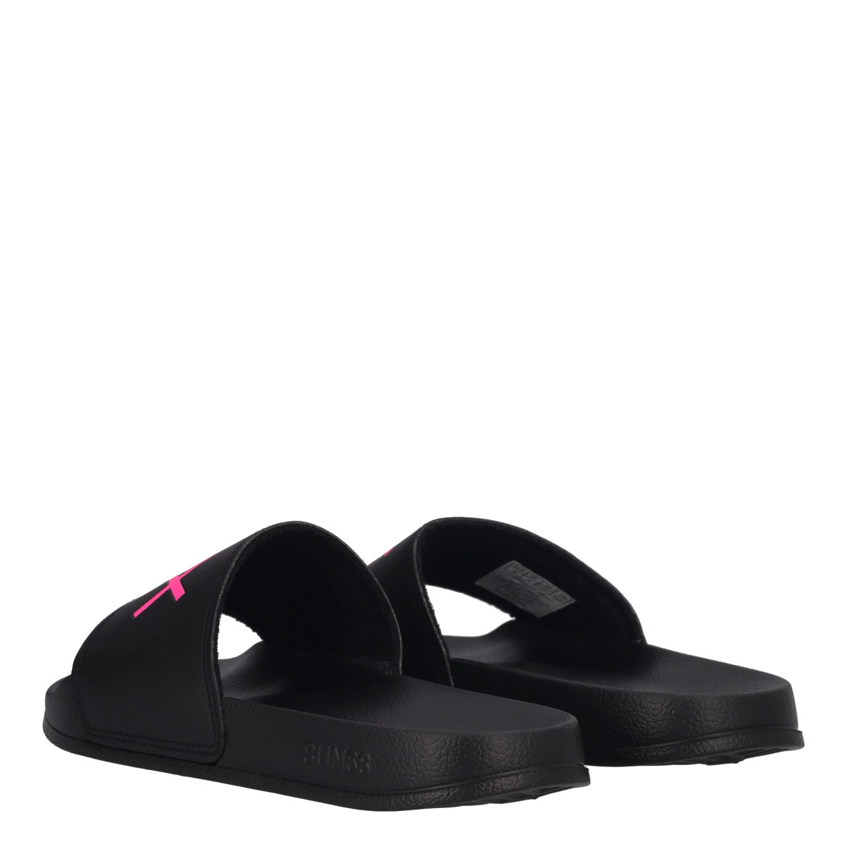 SLIPPERS LOGO Ciabatte Donna Nere e Fuxia
