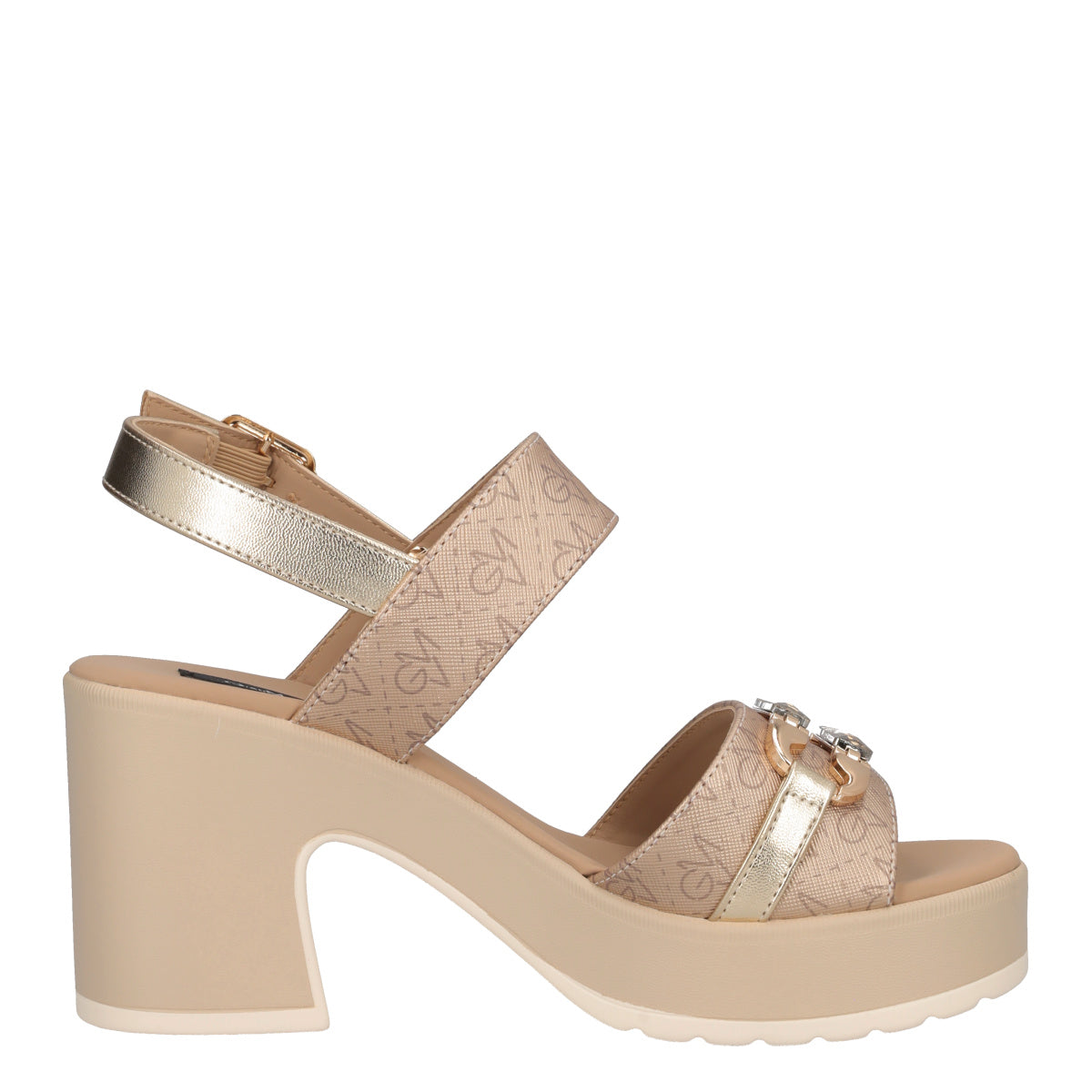 Sandali con Tacco Donna Oro