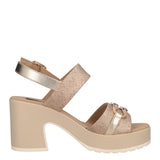 Sandali con Tacco Donna Oro