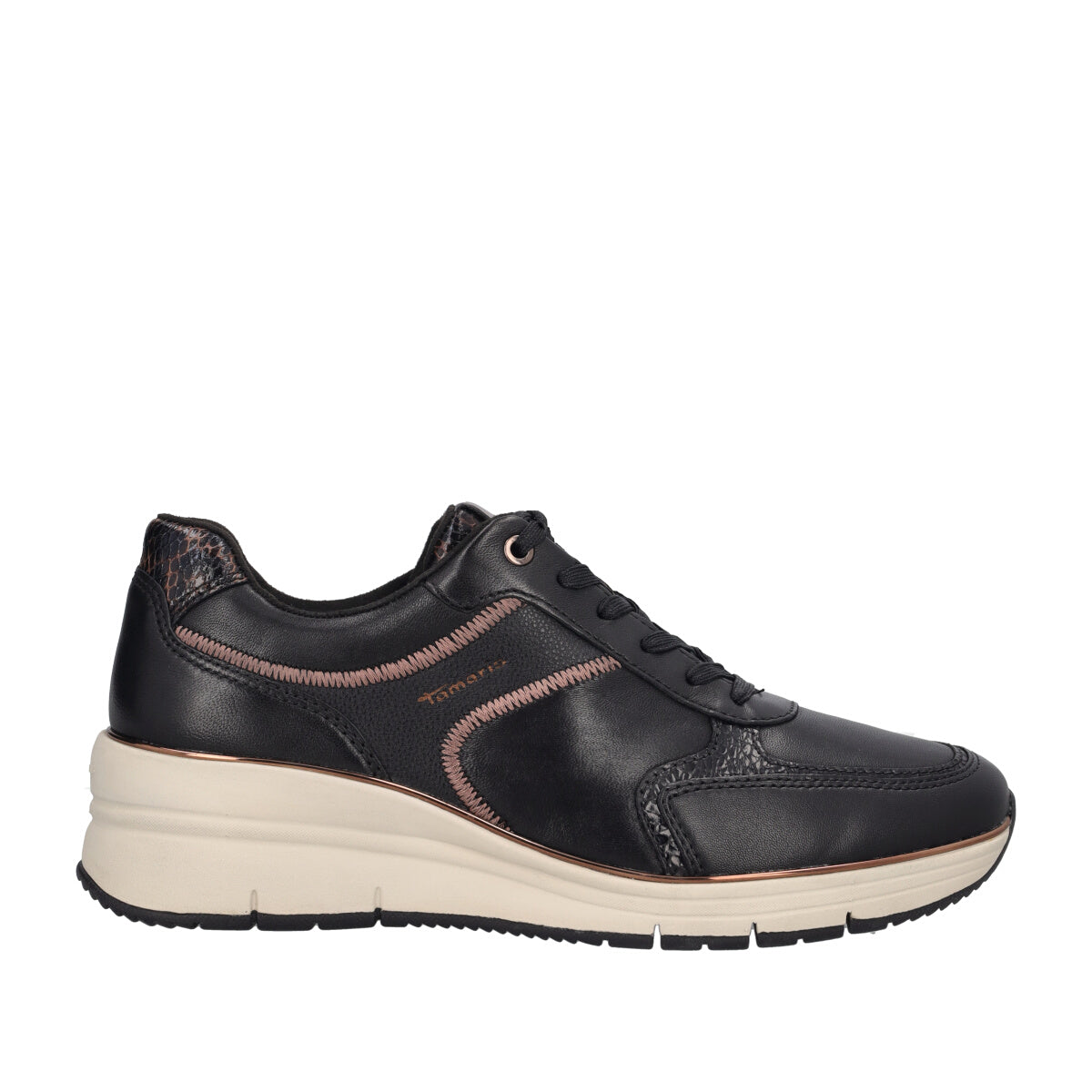 Stringare Sneakers Donna Nere in pelle