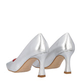 Décolleté argento tacco 8 cm