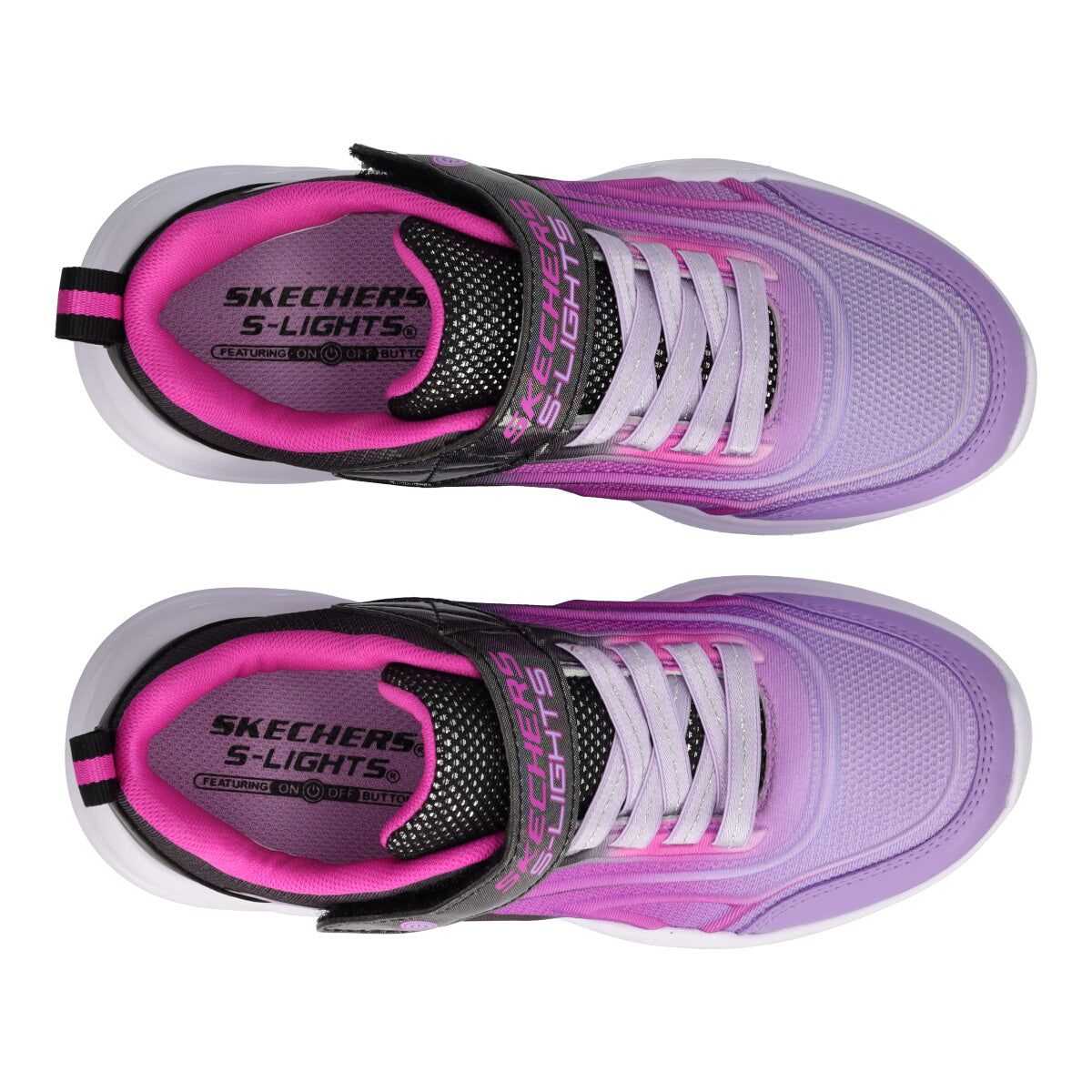 SOLA GLOW Sneakers Bambina Lilla, Fuxia e Nera con Luci
