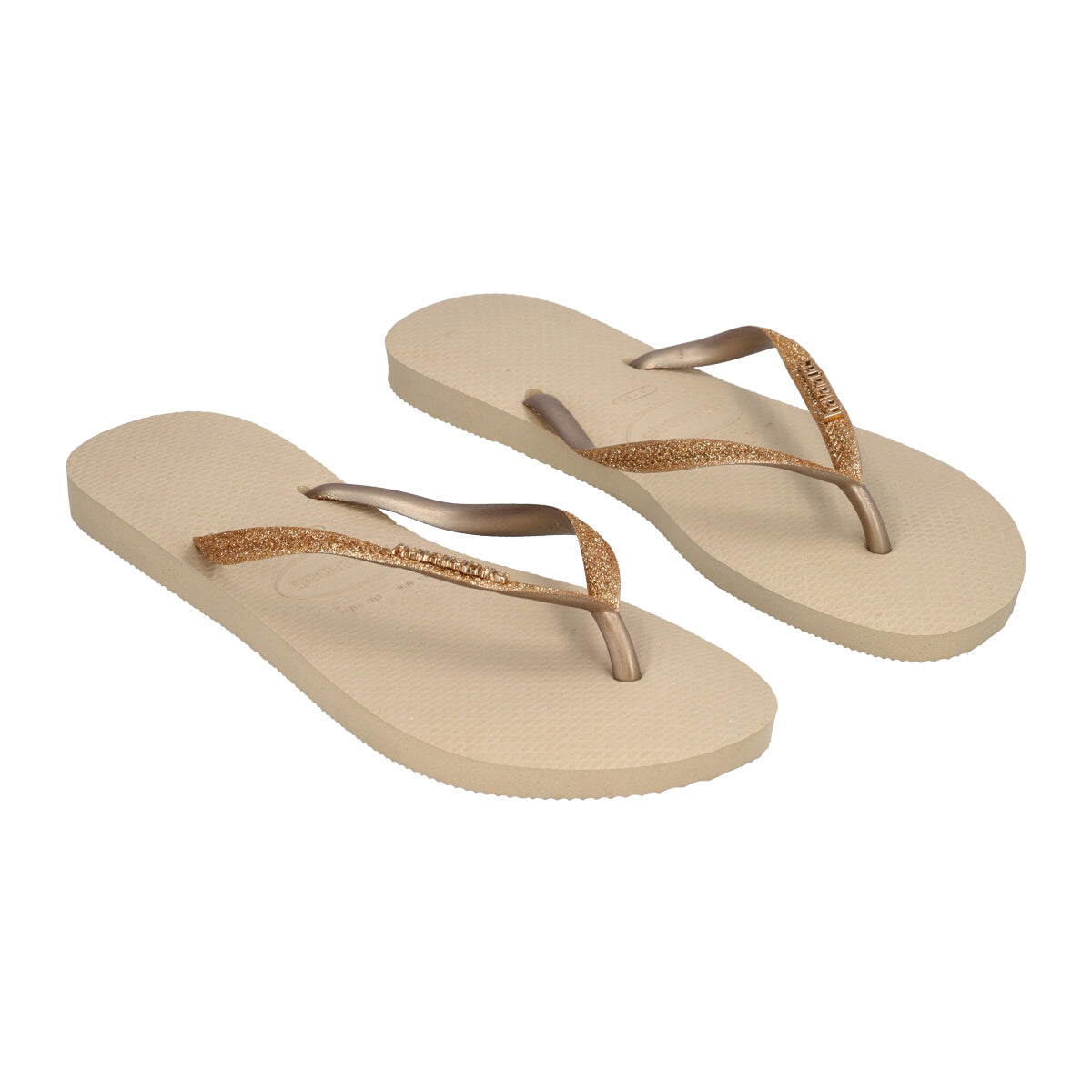 SLIM GLITTER II Infradito Donna Beige