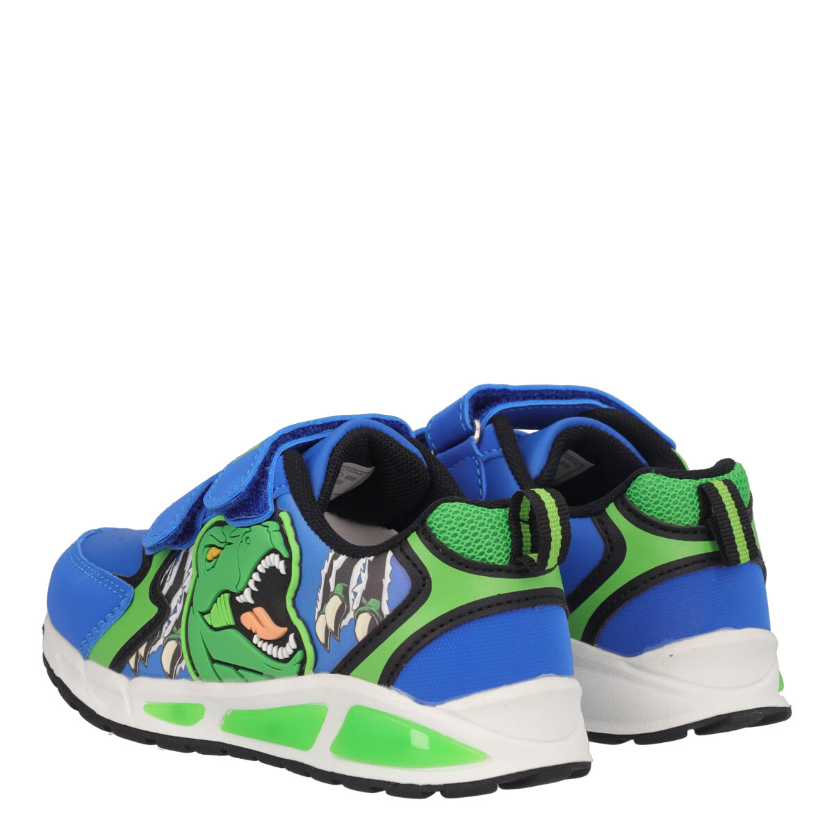 Sneakers Bambino Blu e Verde T-Rex con Luci