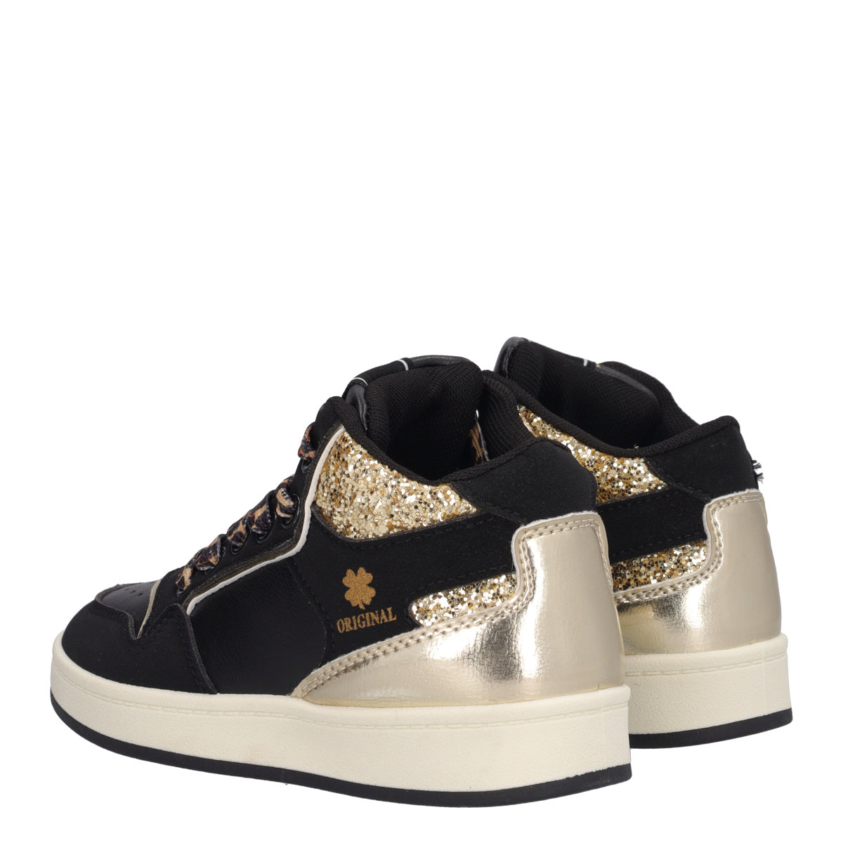 Sneakers Bambina Nere e Oro