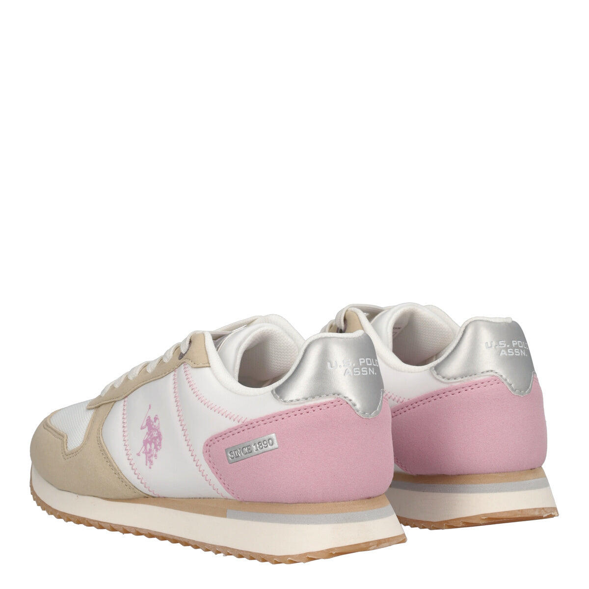 Sneakers Donna Bianche, Rosa e Beige