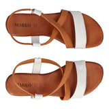 Sandali Donna Brandy e Bianco