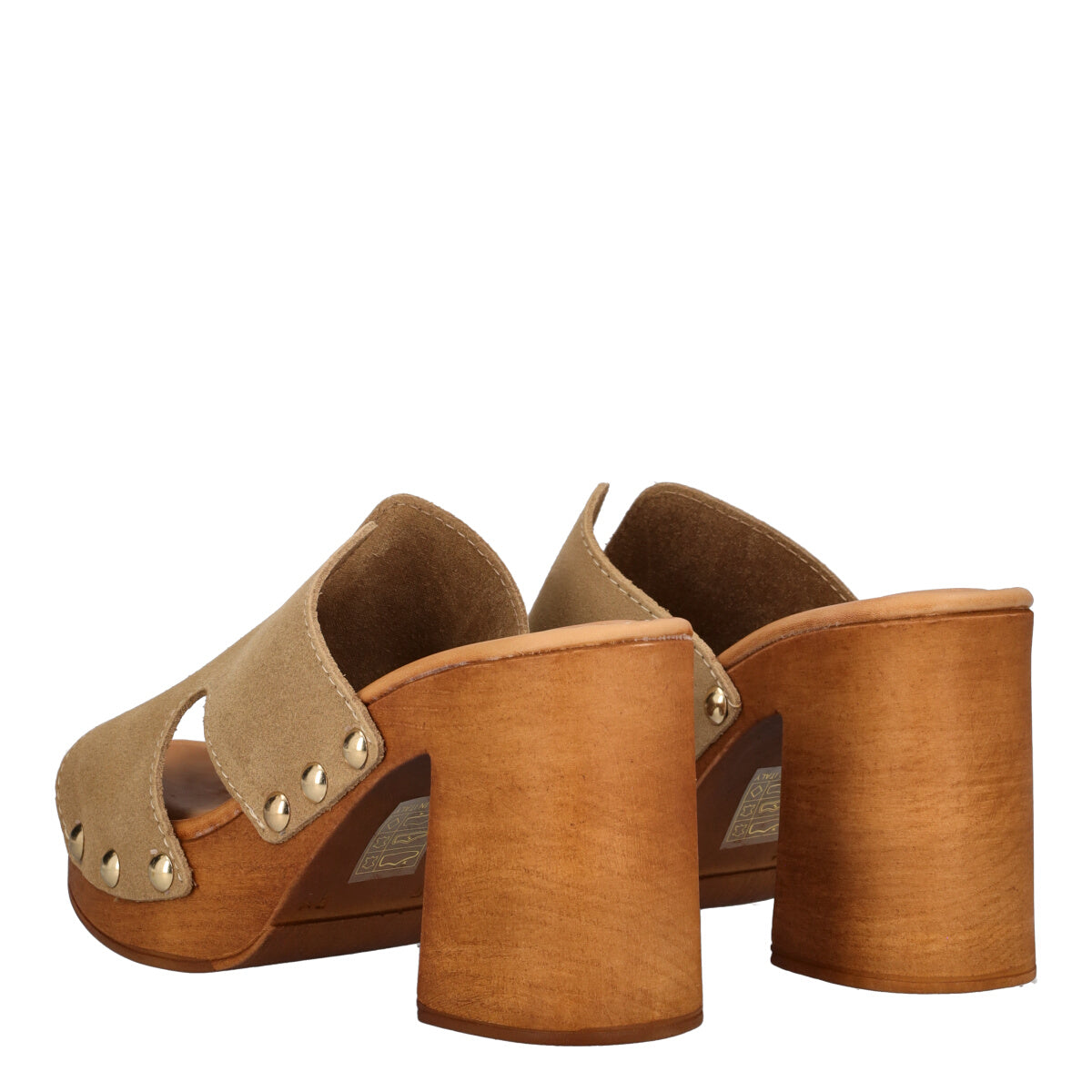 Ciabatte con Tacco Donna Sabbia