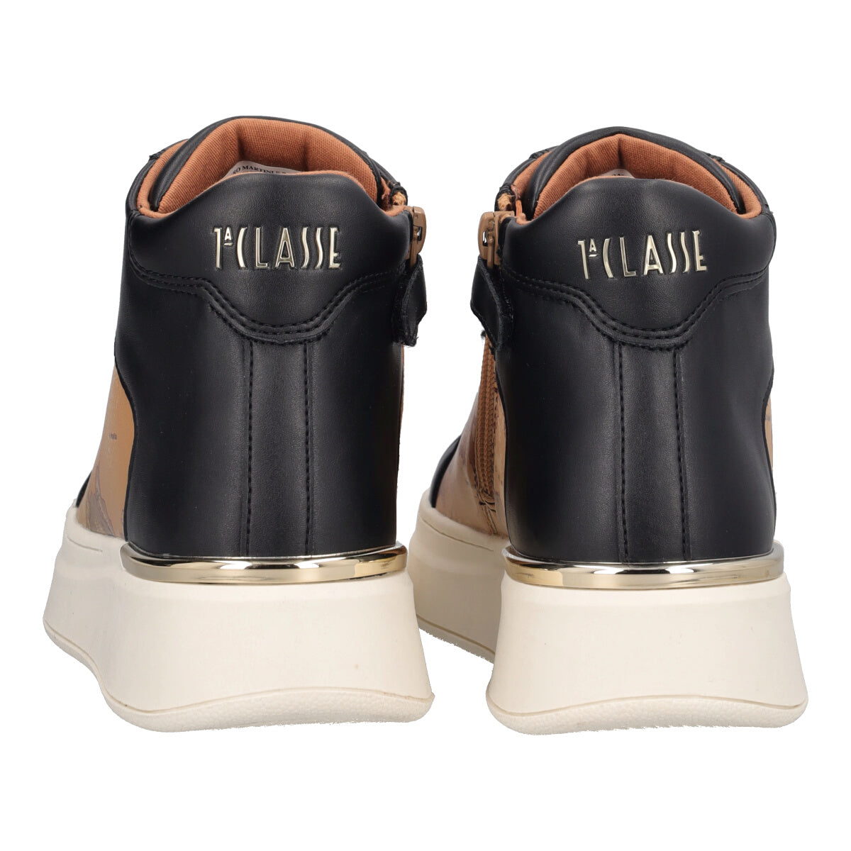 Sneakers Alte Donna Nere e Beige