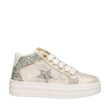 Sneakers alte Bambina Oro e Argento