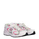 408 Sneakers Bambina Bianche e Rosa