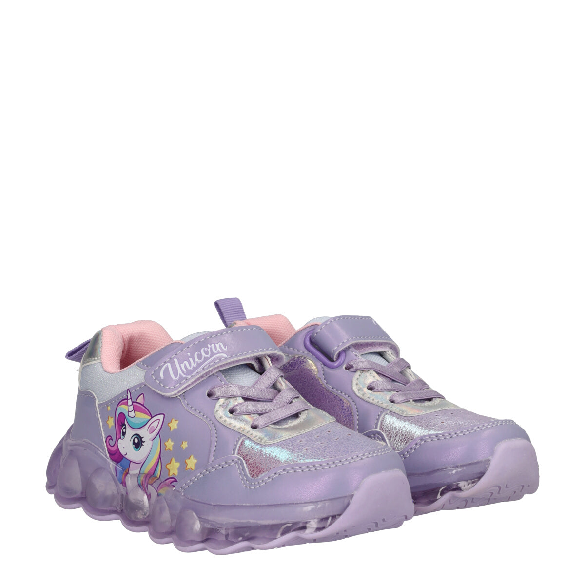Sneakers Bambina Lilla Unicorn con Luci