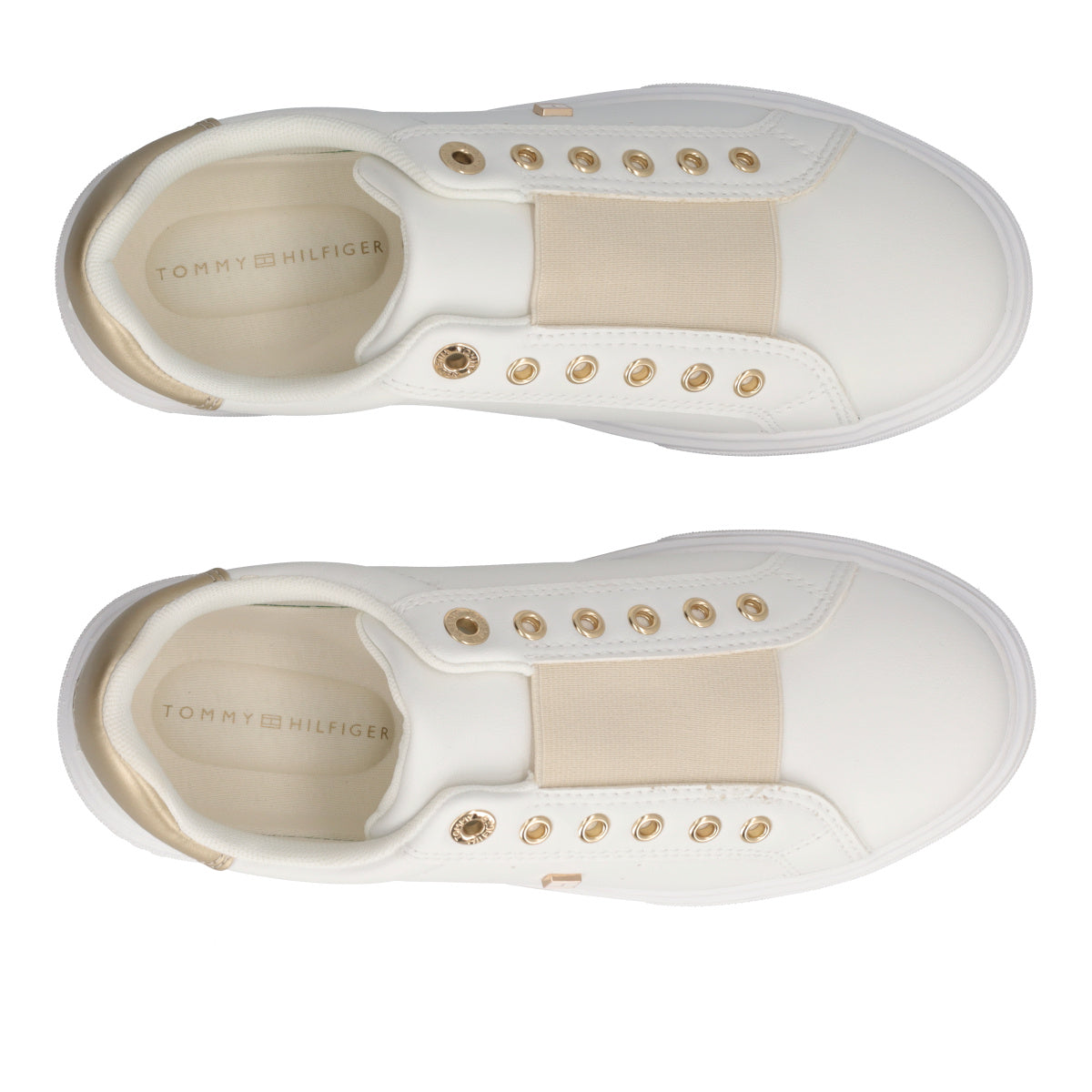 Sneakers Donna Bianche e oro