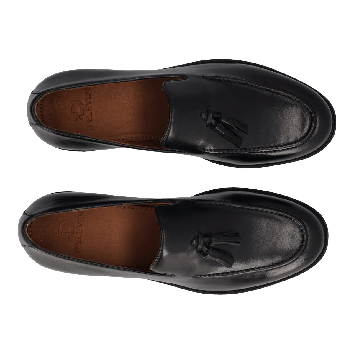 DELLAS Mocassini Uomo Neri in Pelle