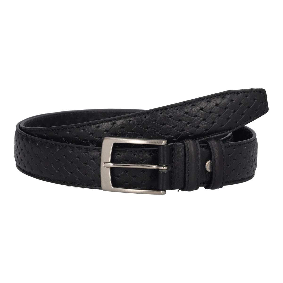 Cintura Uomo Nera Treccia