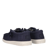 WALLY STRETCH CANVAS Mocassini Slip-on Blu