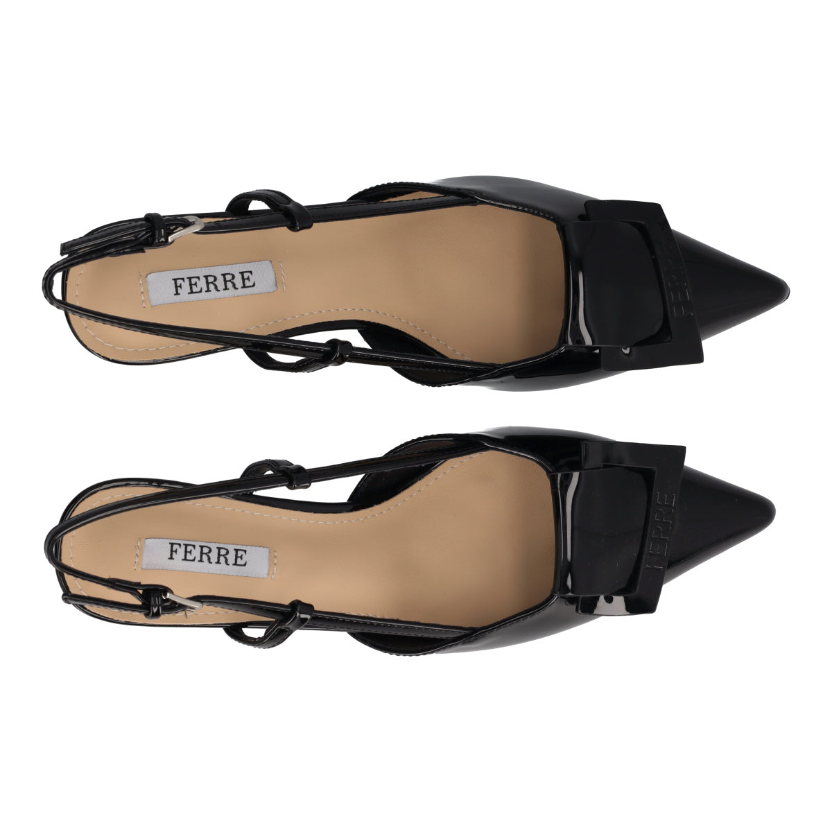 Slingback Donna Nere in Vernice