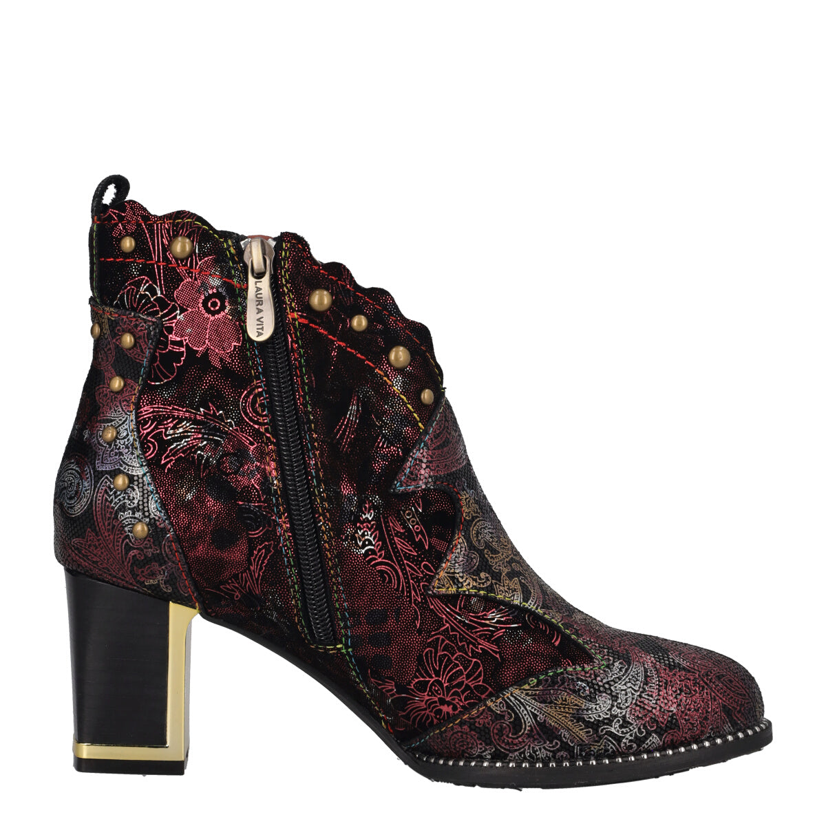 Stivaletti Donna Bordeaux in Pelle