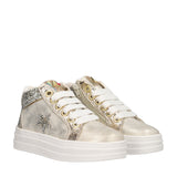 Sneakers alte Bambina Oro e Argento