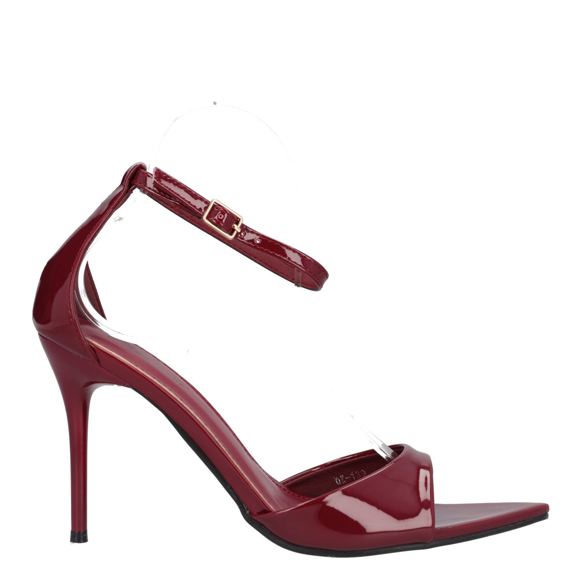Sandali con Tacco Donna Bordeaux in Vernice