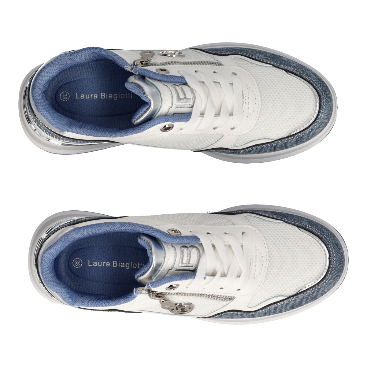 Sneakers Donna Bianche e Blue Jeans