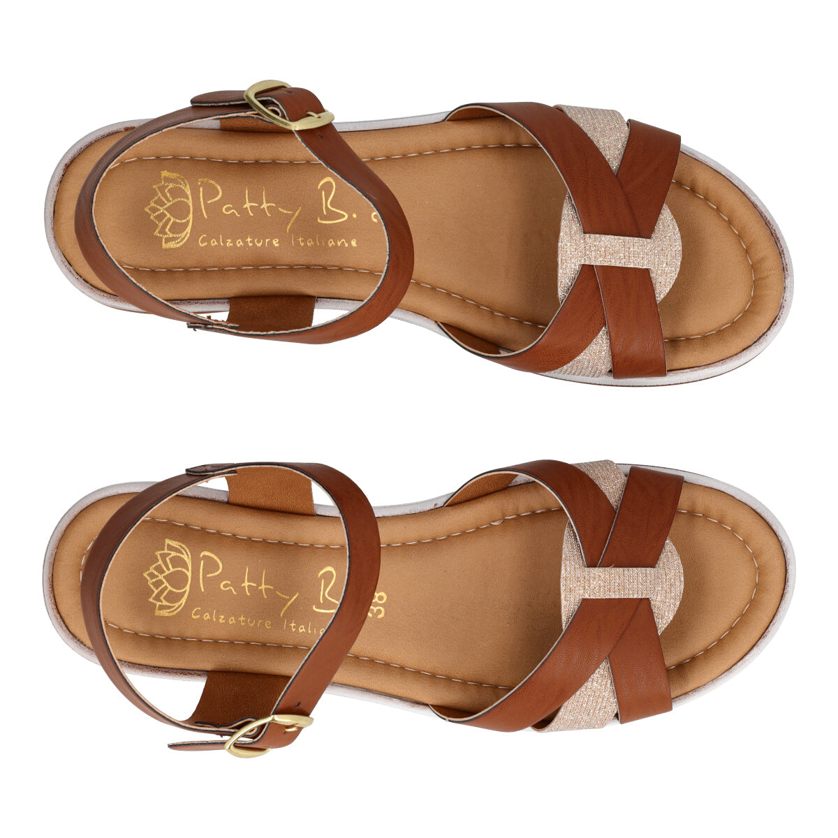 Sandali Donna Marroni e Rame