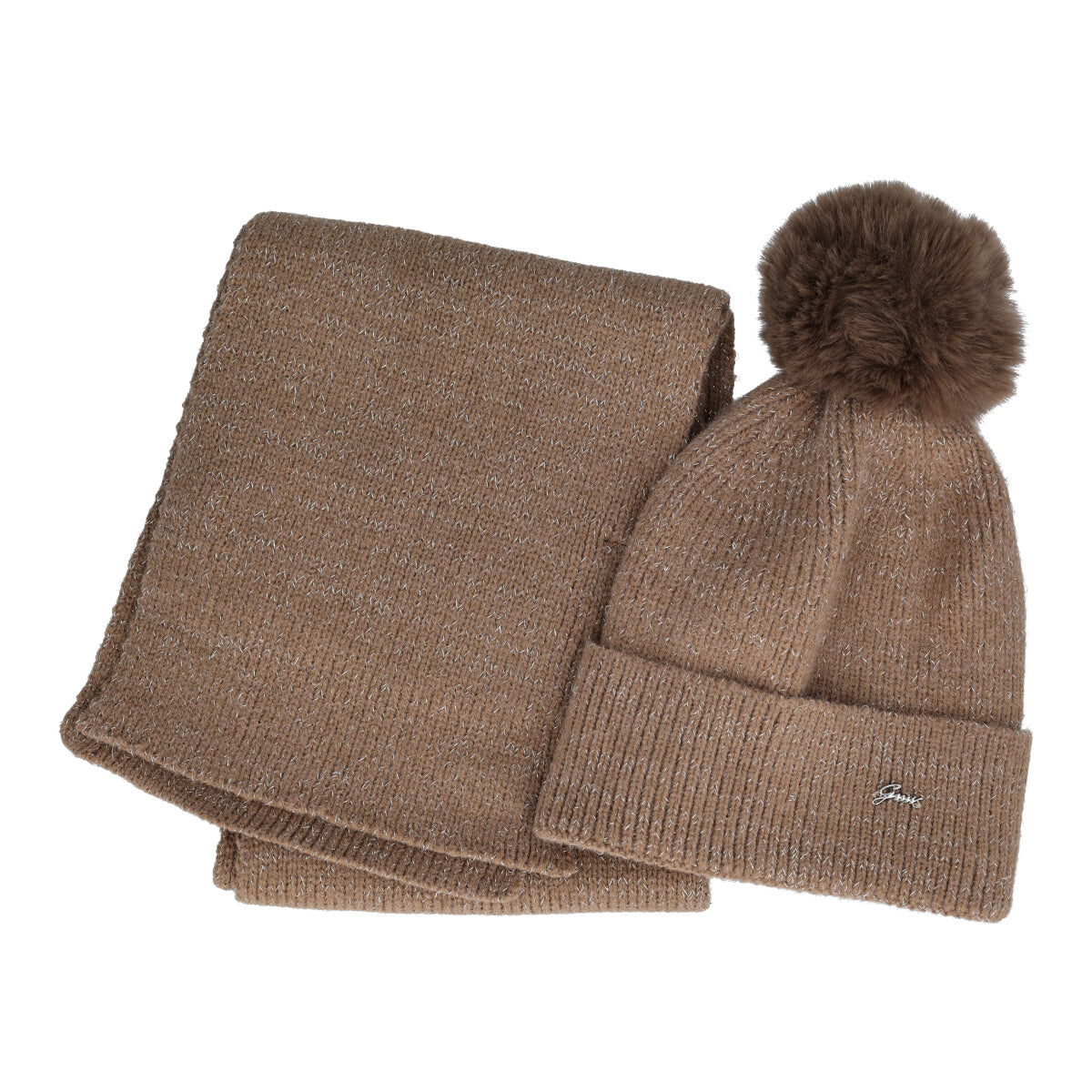 Set Cappello e Sciarpa Donna Taupe