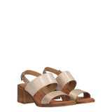 Sandali con Tacco Donna Oro