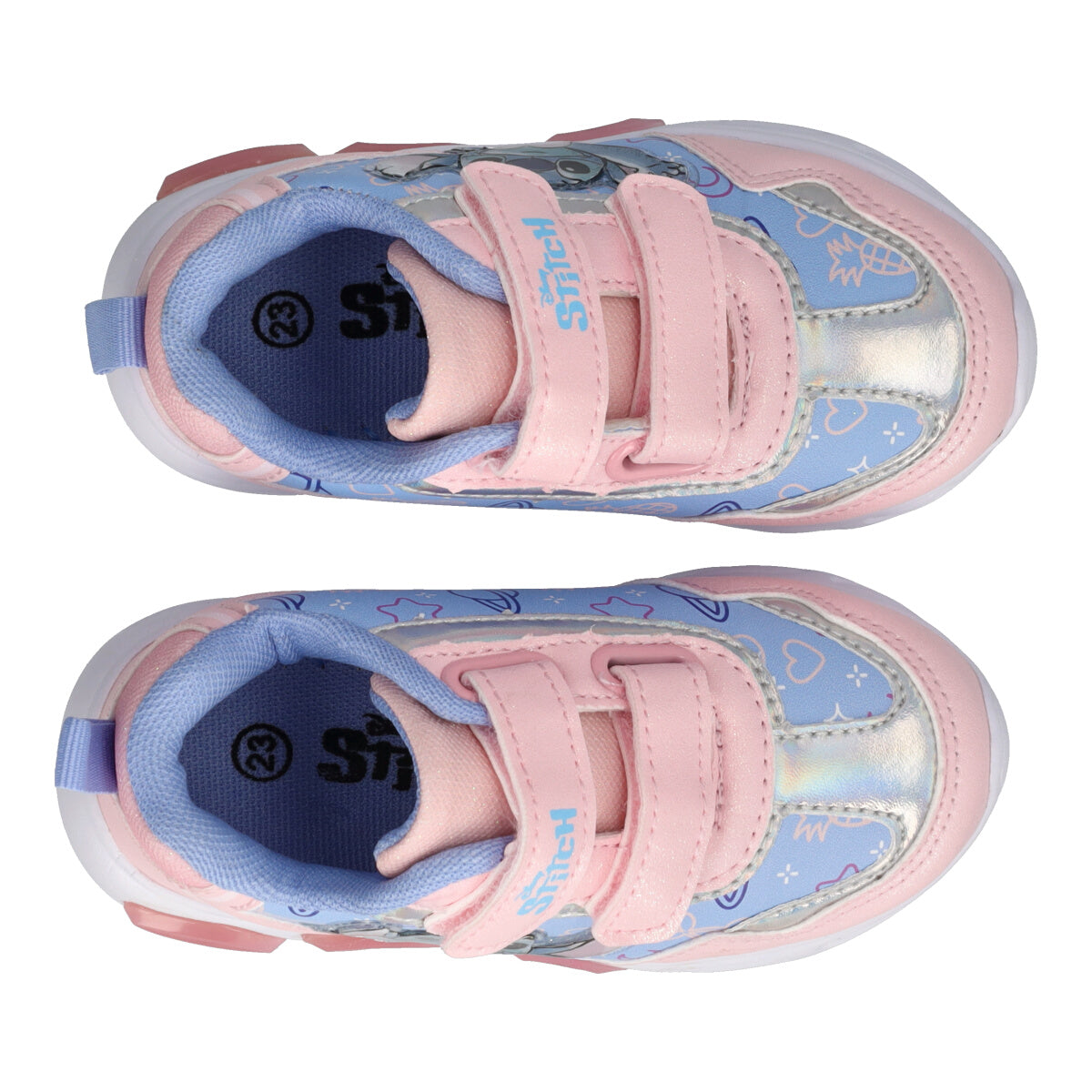 Sneakers Bambina Rosa e Azzurre Stitch