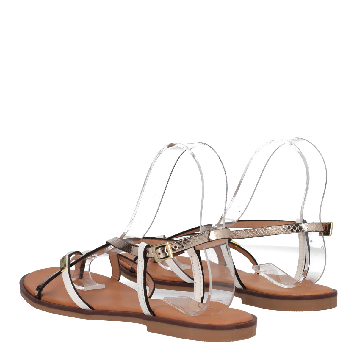 Sandali Infradito Donna Bianchi e Metallizzato