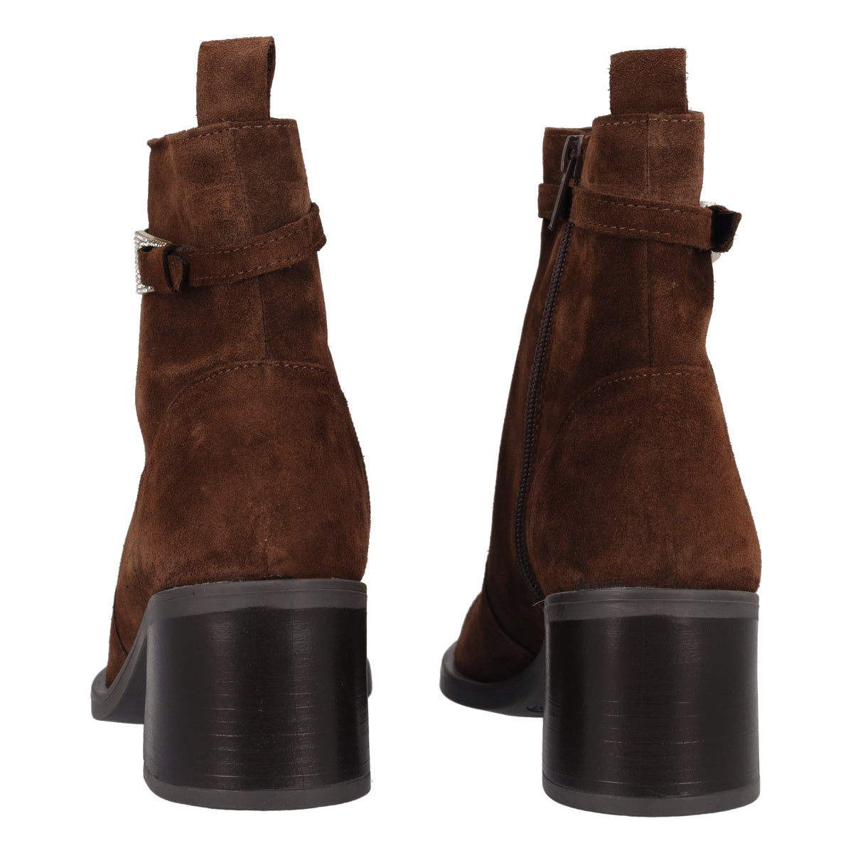 Stivaletti Donna Marroni in Camoscio Tacco 6 cm