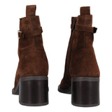 Stivaletti Donna Marroni in Camoscio Tacco 6 cm