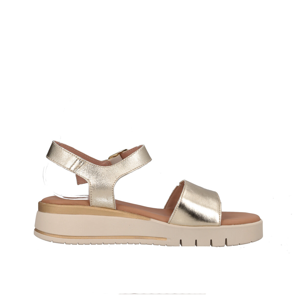 Sandali Donna Platino Laminato