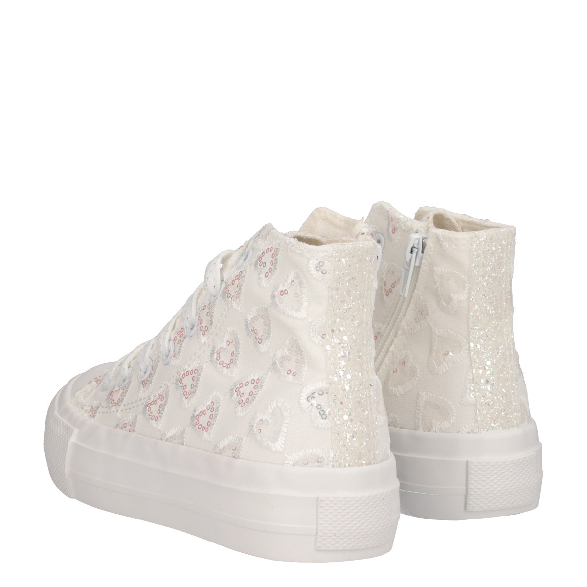 Sneakers Alte Bambina Bianche