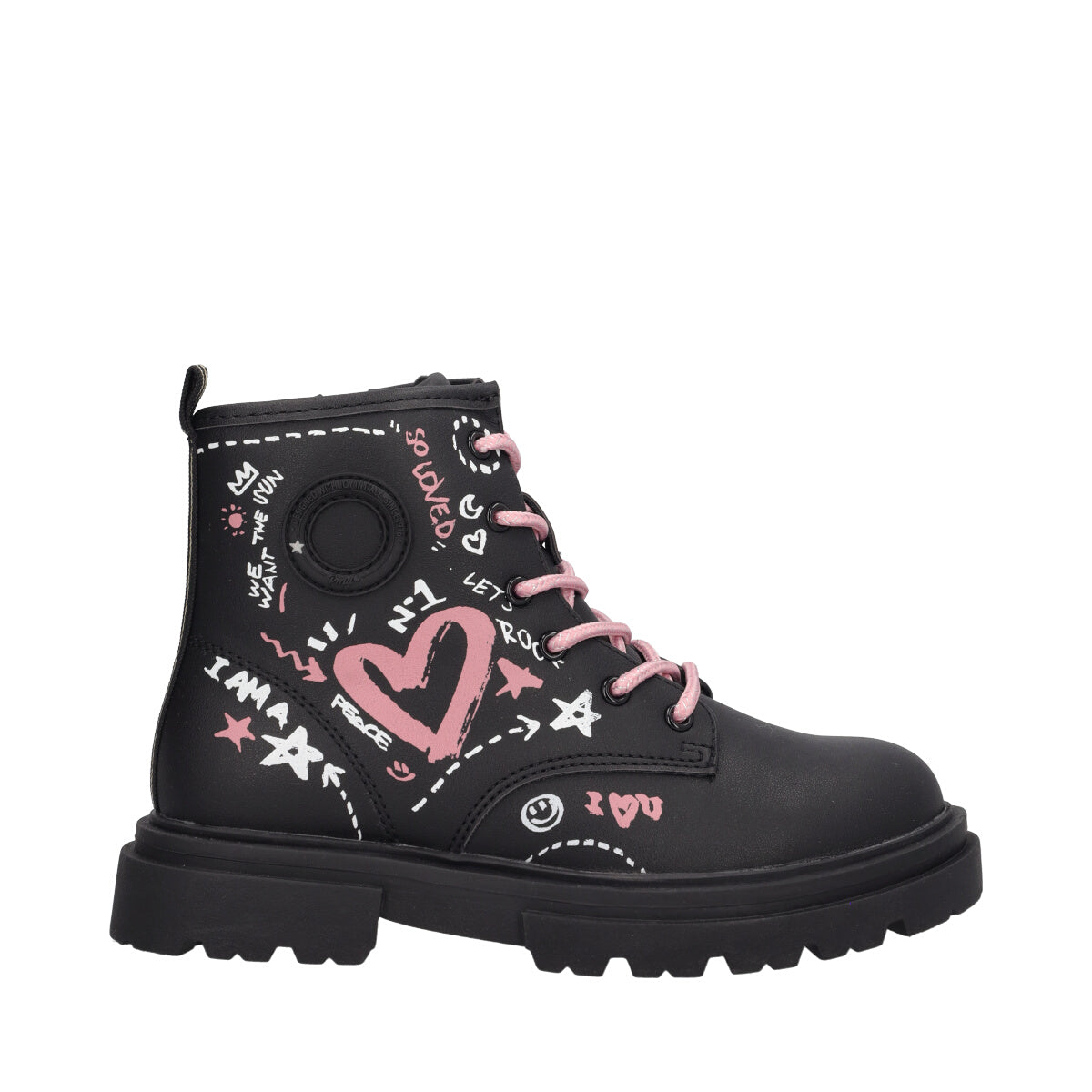 GIRL CAMDEN Anfibi Bambina Neri e Rosa