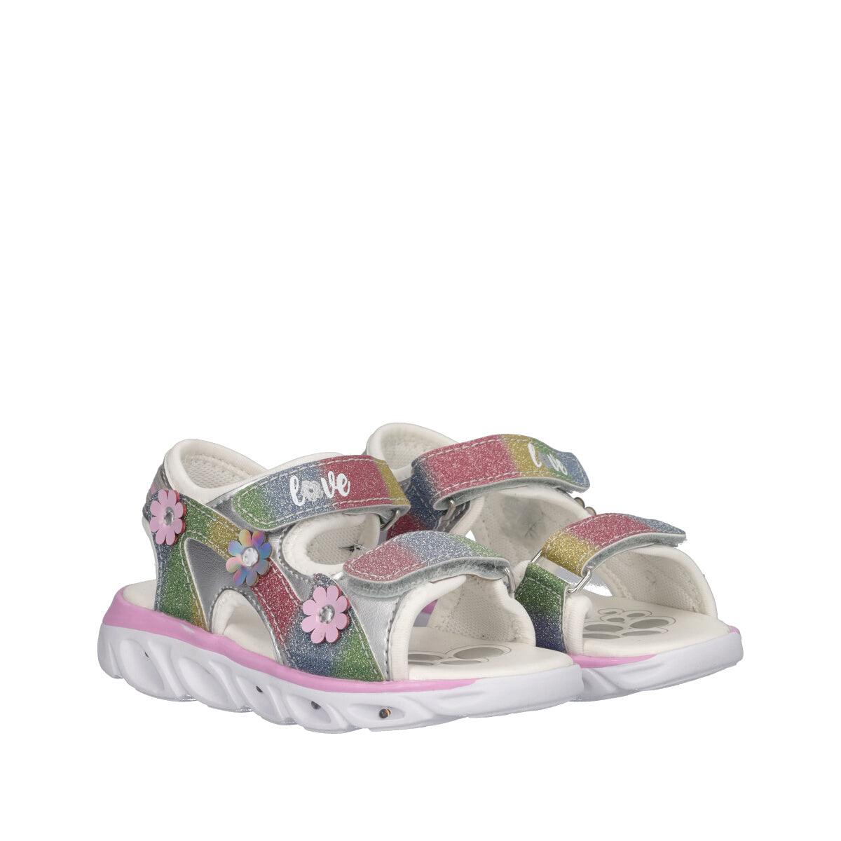 CIARINA Sandali Bambina Argento con Luci