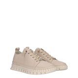 Sneakers Donna Beige in Pelle