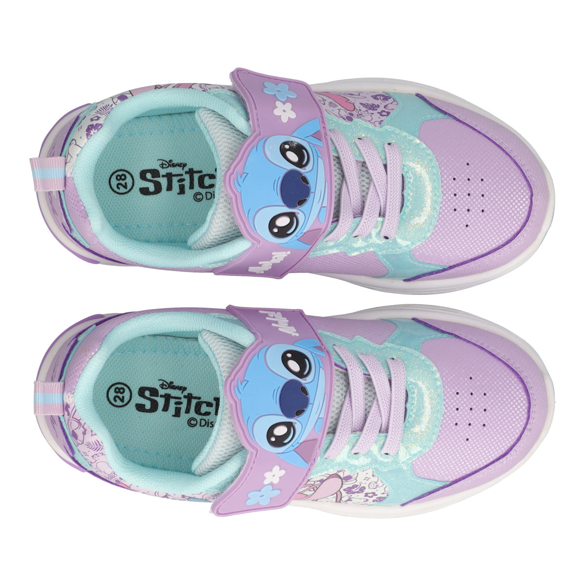 Sneakers Bambina Stitch Lilla con Luci