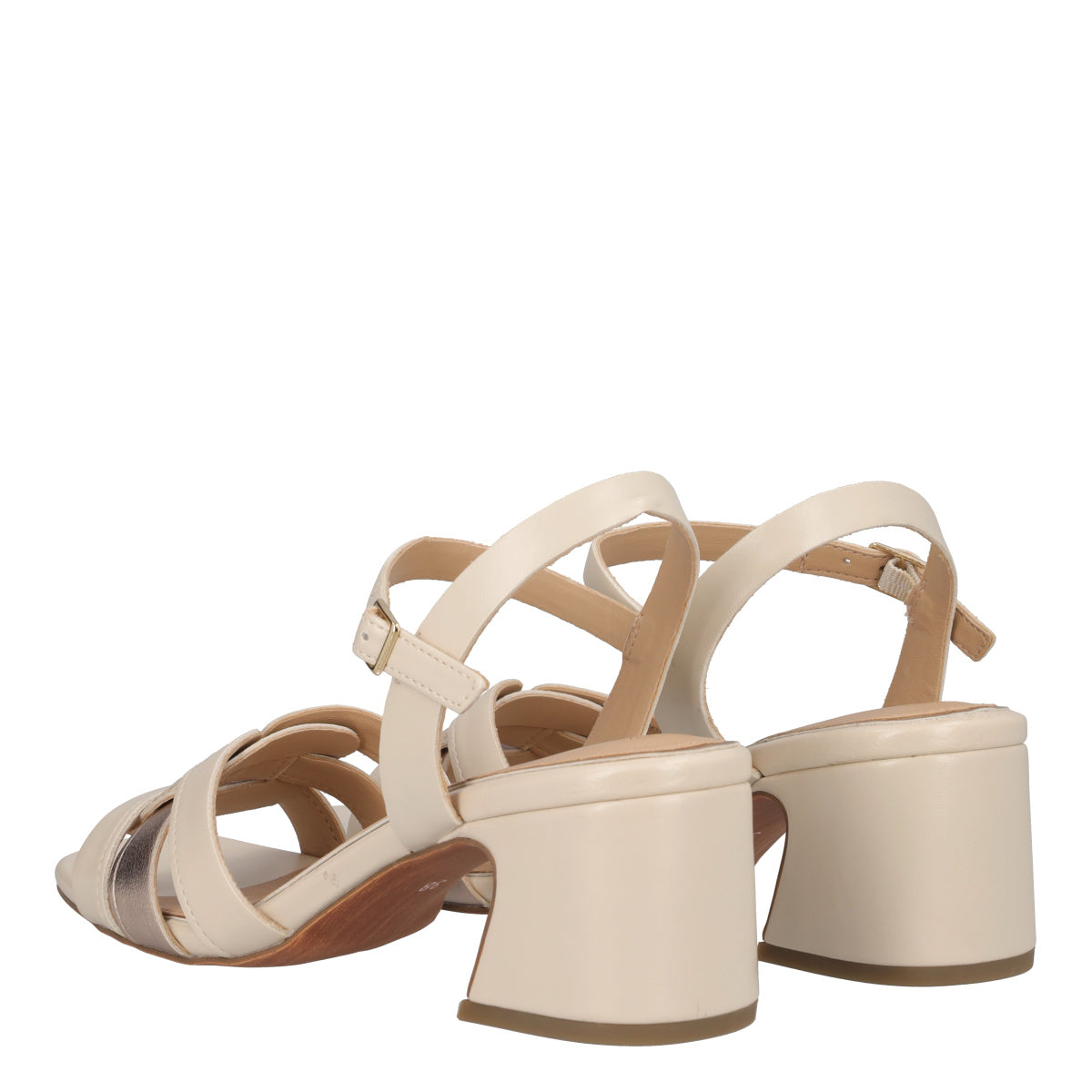Sandali con tacco Donna Crema