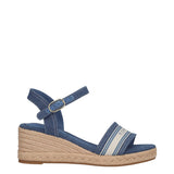 MID WEDGW ESPAD WEBBING Espadrillas Donna Blu